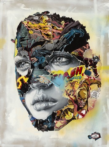 la cage dans un combat électrique print sandra chevrier