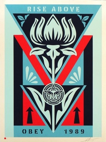 FLOWER WOMAN RED SHEPARD FAIREY