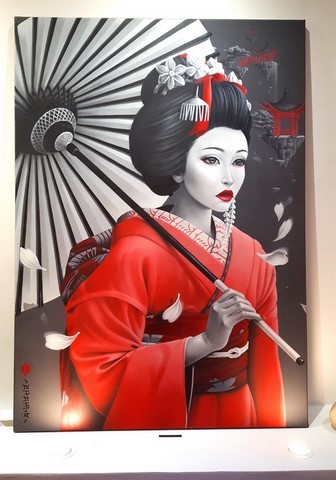 marlene Nikita, street art, geisha , marlene