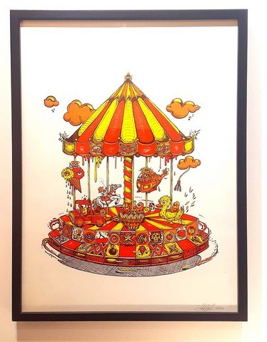 supocaos caroussel manege sérigraphie