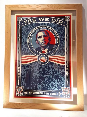obama obey yes we did signed shepard fairey