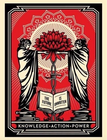 KNOWLEDGE ACTION POWER - SHEPARD FAIREY (OBEY) achat vente.