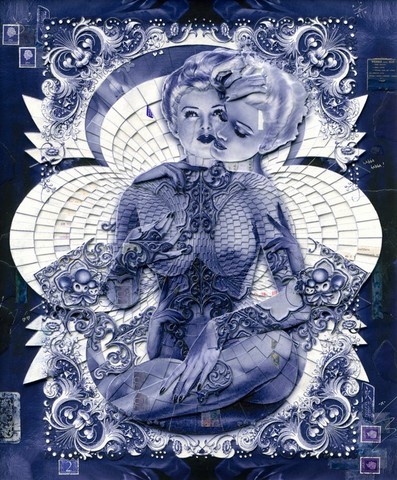 taurus in blue handiedan print giclee artprint