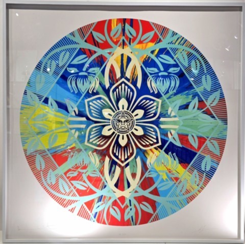 Beautiful Flower Diamond Spin Painting / SHEPARD FAIREY X DAMIEN HIRST.