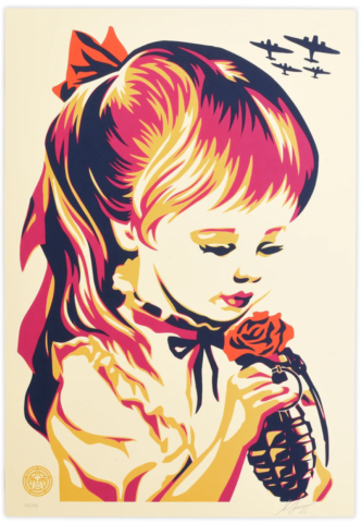 War by Numbers Fuschia - SHEPARD FAIREY (OBEY) achat vente.